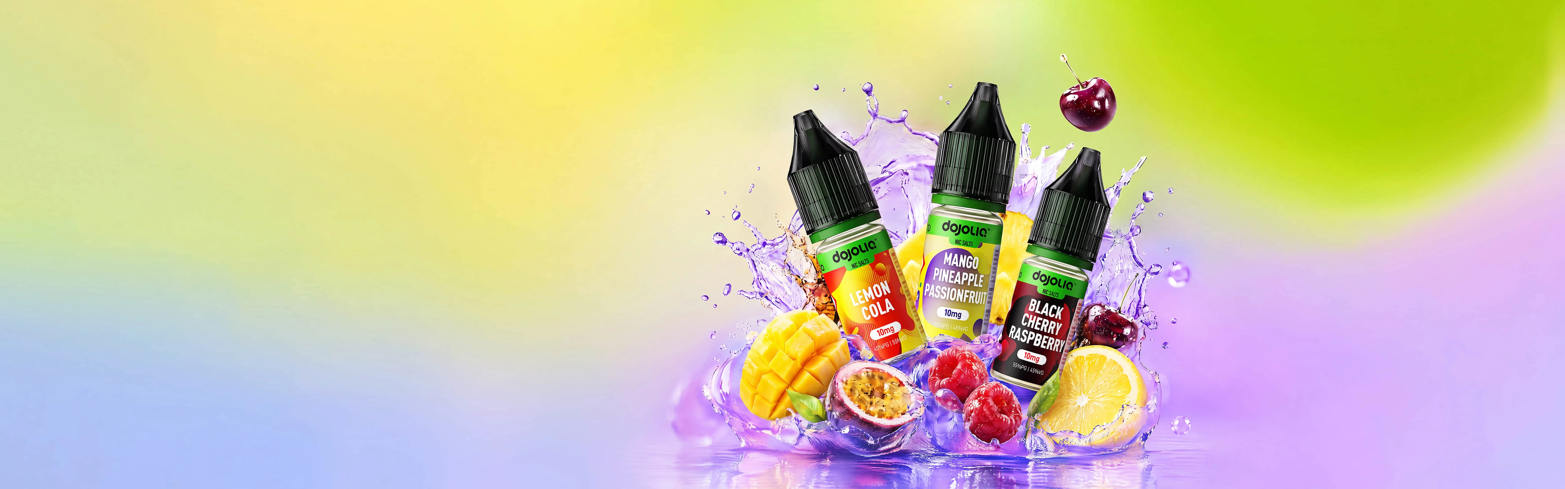 DOJOLIQ Nic Salts homepage banner highlighting Real Flavour Done Right for UK-focused e-liquid users