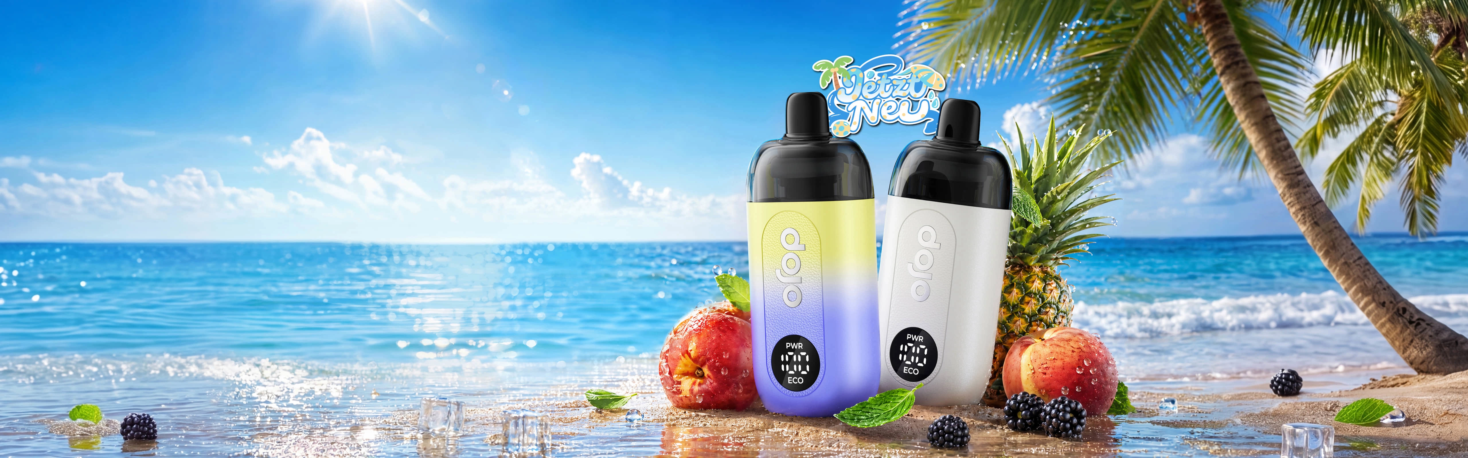 DOJO BLAST X homepage banner presenting Big Puffs, Intense Flavour and product hero visual